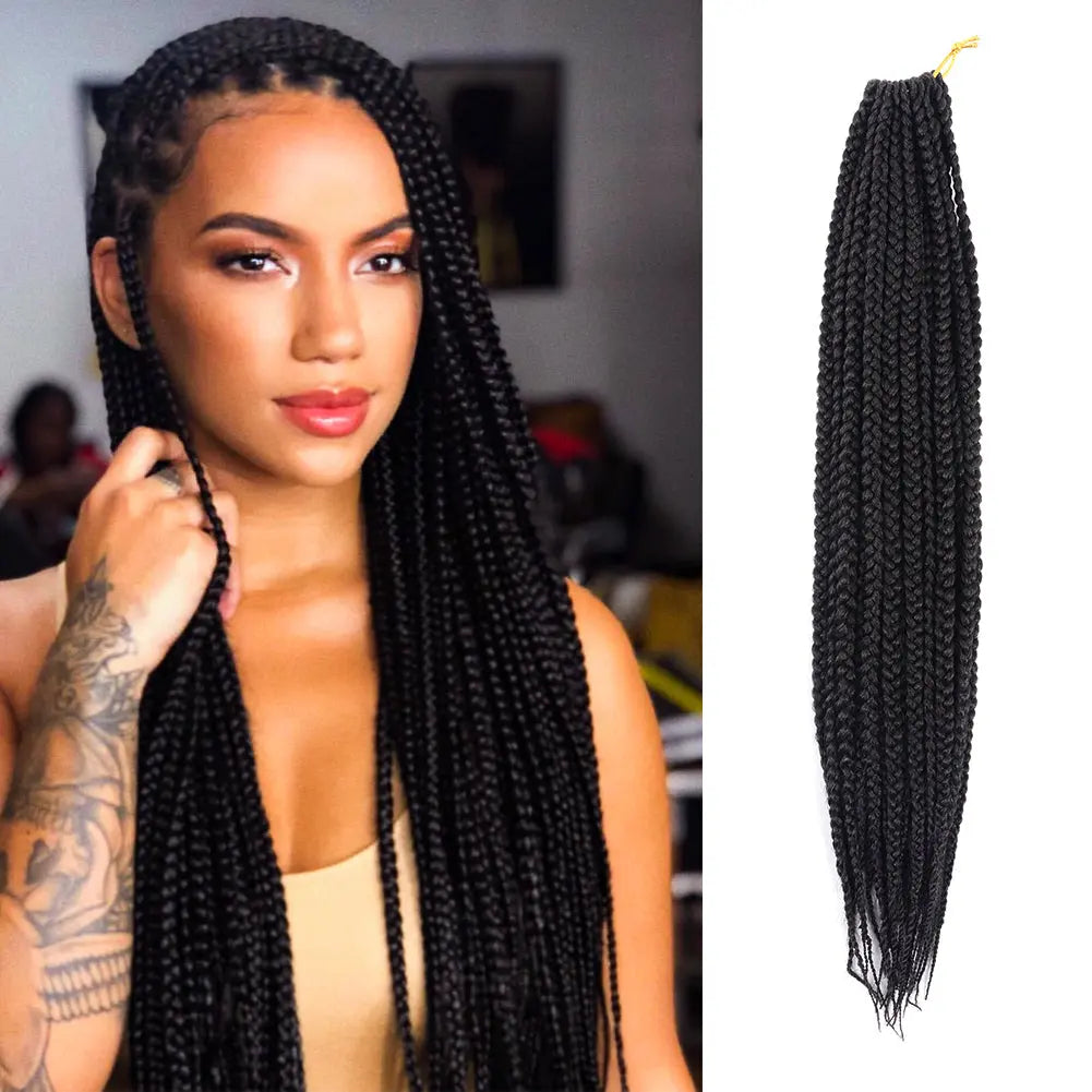 Box Braid 7 Packs Crochet Synthetic Hair Extensions - Toyotress