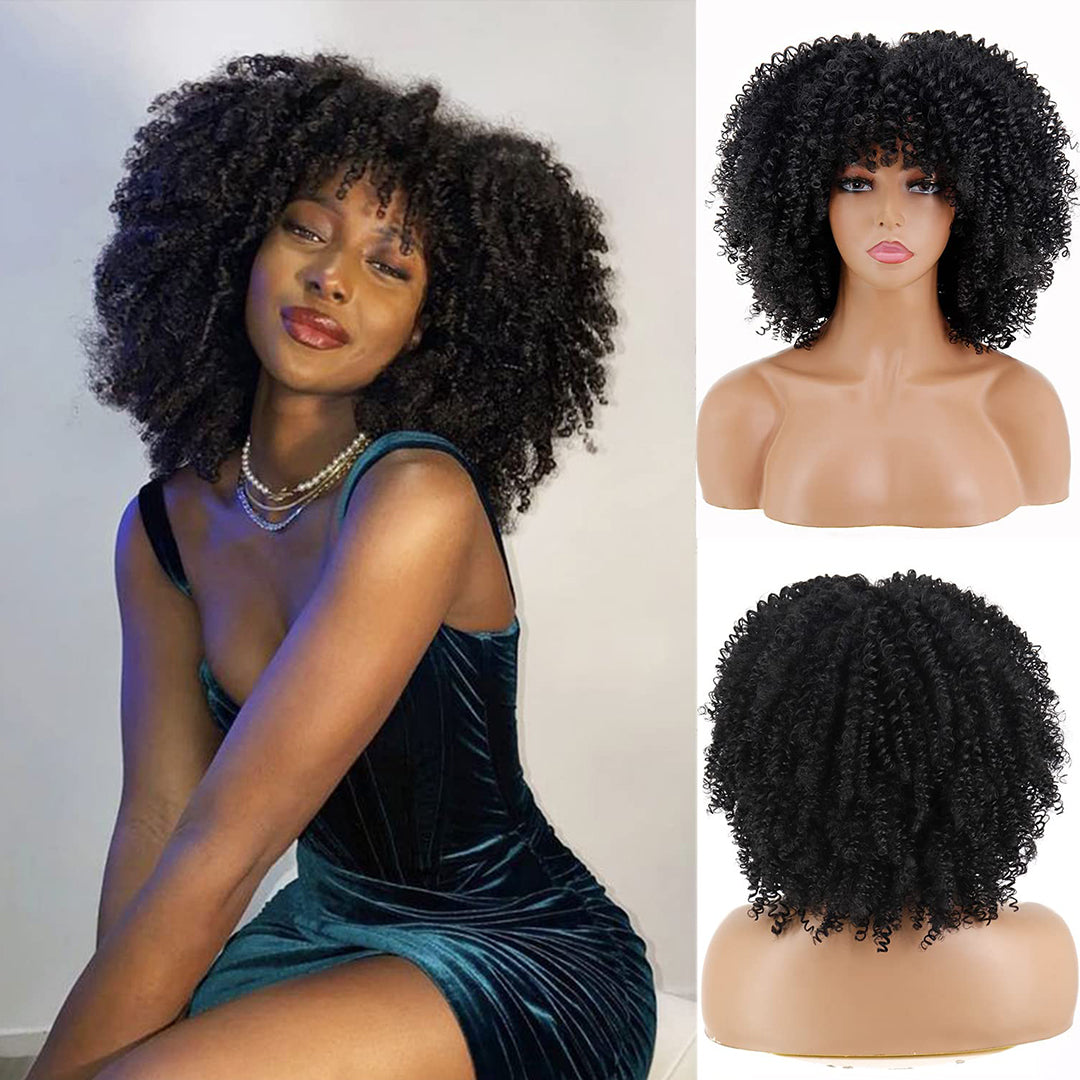 Toyotress Short Kinky Afro Curly Wigs 12