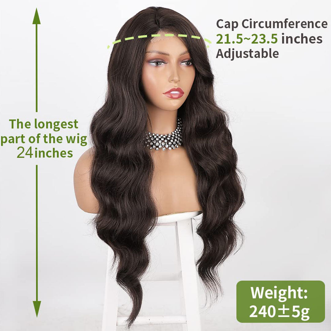 Toyotress Long Wavy for Women Synthetic Body Wave Wigs Hair Replacement Wigs Daily Use