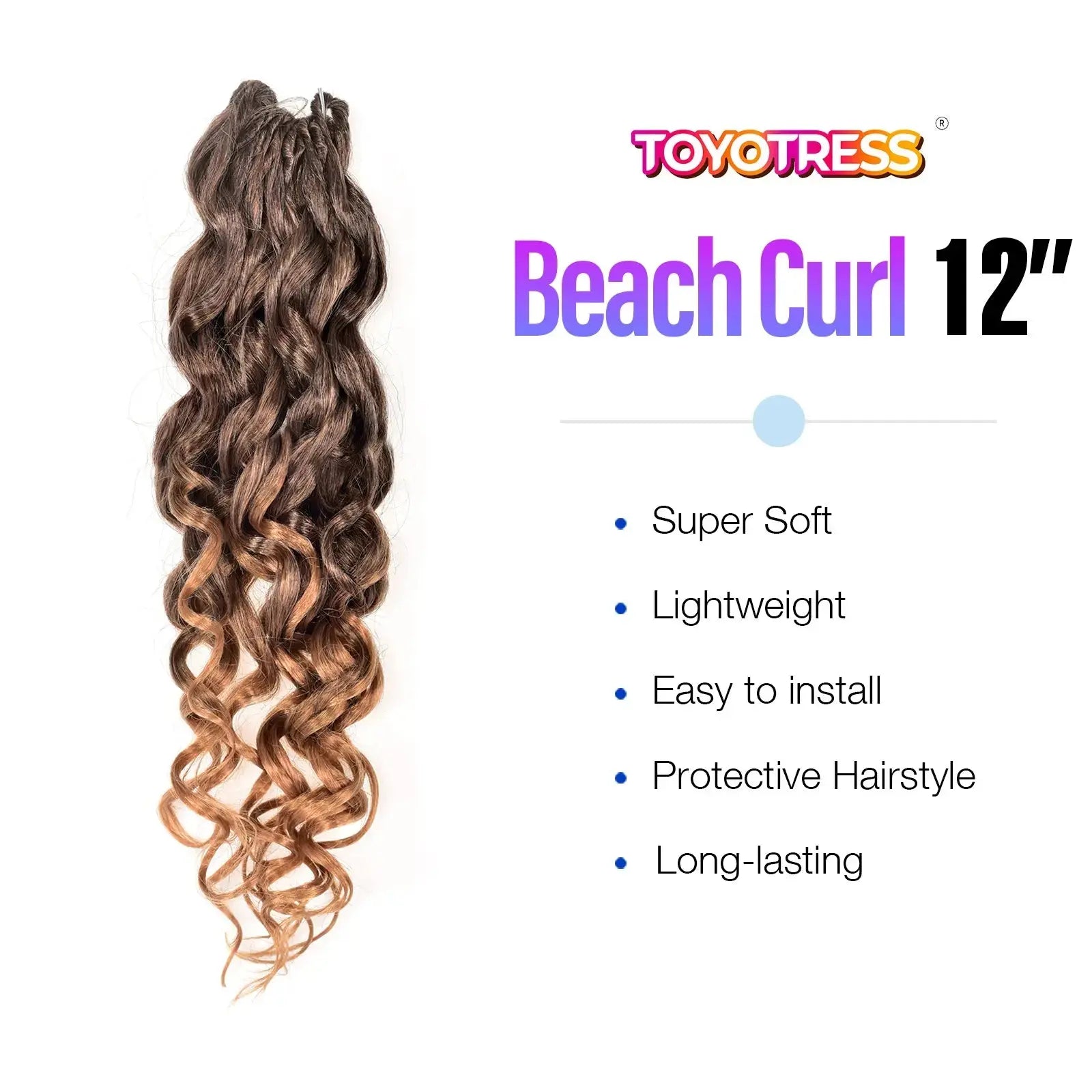 Toyotress Gogo Curl Jamaican Bounce Wavy Curly Pre-Looped Synthetic Hair