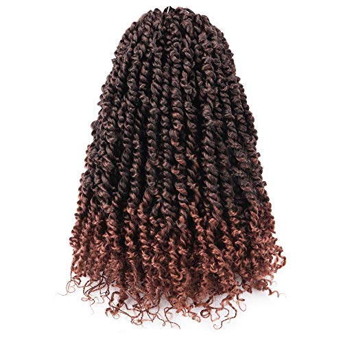 Tiana Passion Twist Hair - 16 inches (12 strands/pack) Pre-Twisted Pre-Looped Passion Twists Crochet Braids Made Of Bohemian Hair Synthetic Braiding Hair Extension - Toyotress