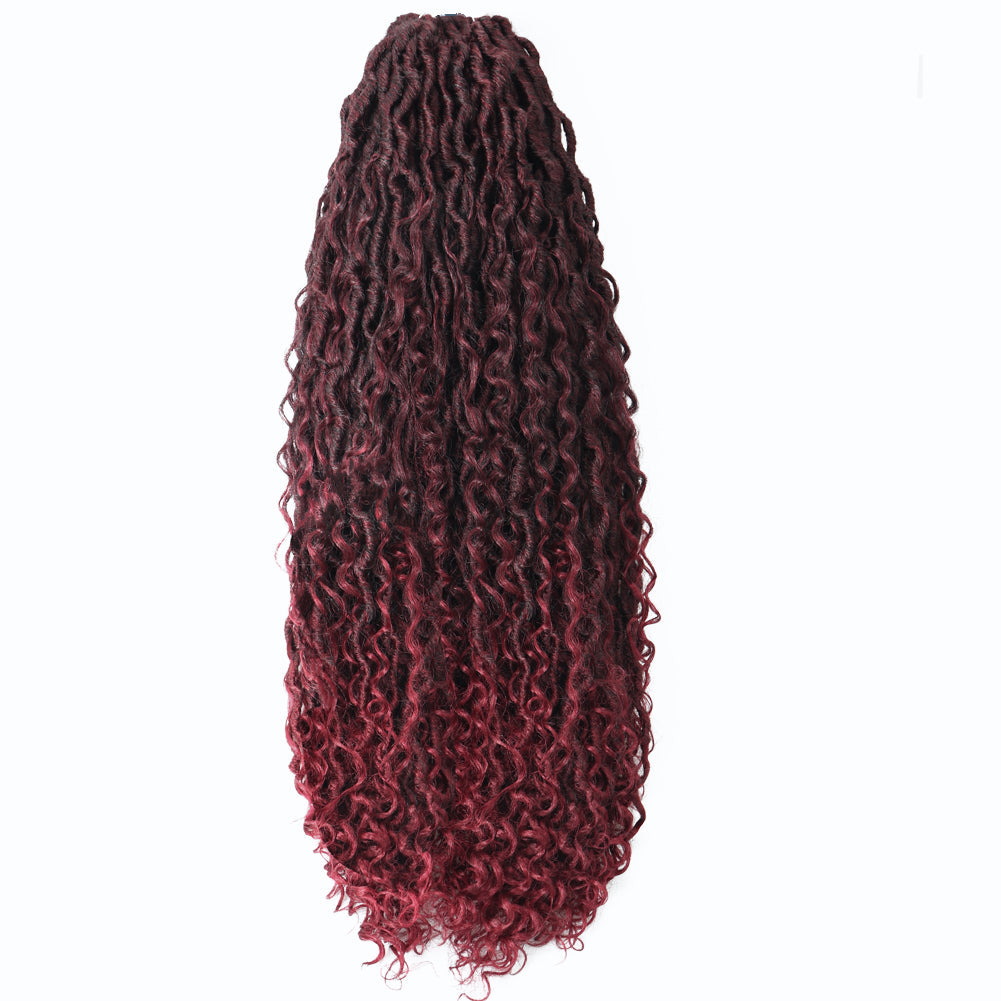 Toceana Goddess Locs Crochet Hair - (24 strands/pack) Faux Locs Crochet Braids Curly Ends Synthetic Braiding Hair Extensions - Toyotress