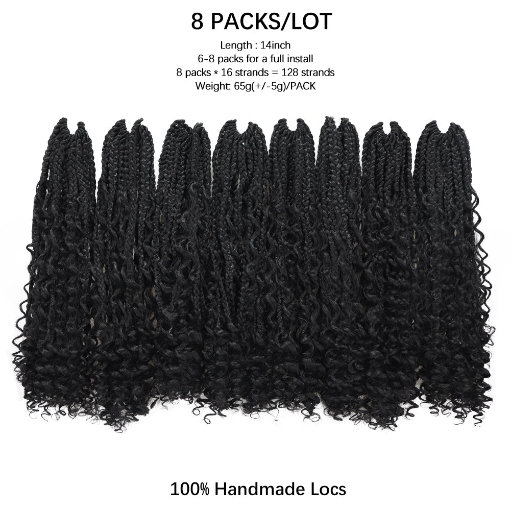 Goddess Box Braids Crochet Hair  - 14" - Toyotress