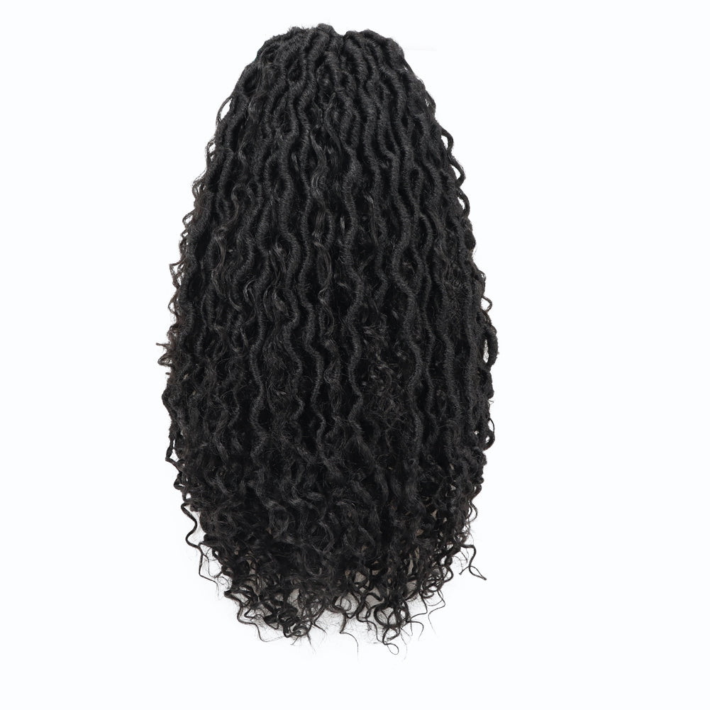 Toceana Goddess Locs Crochet Hair - (24 strands/pack) Faux Locs Crochet Braids Curly Ends Synthetic Braiding Hair Extensions - Toyotress