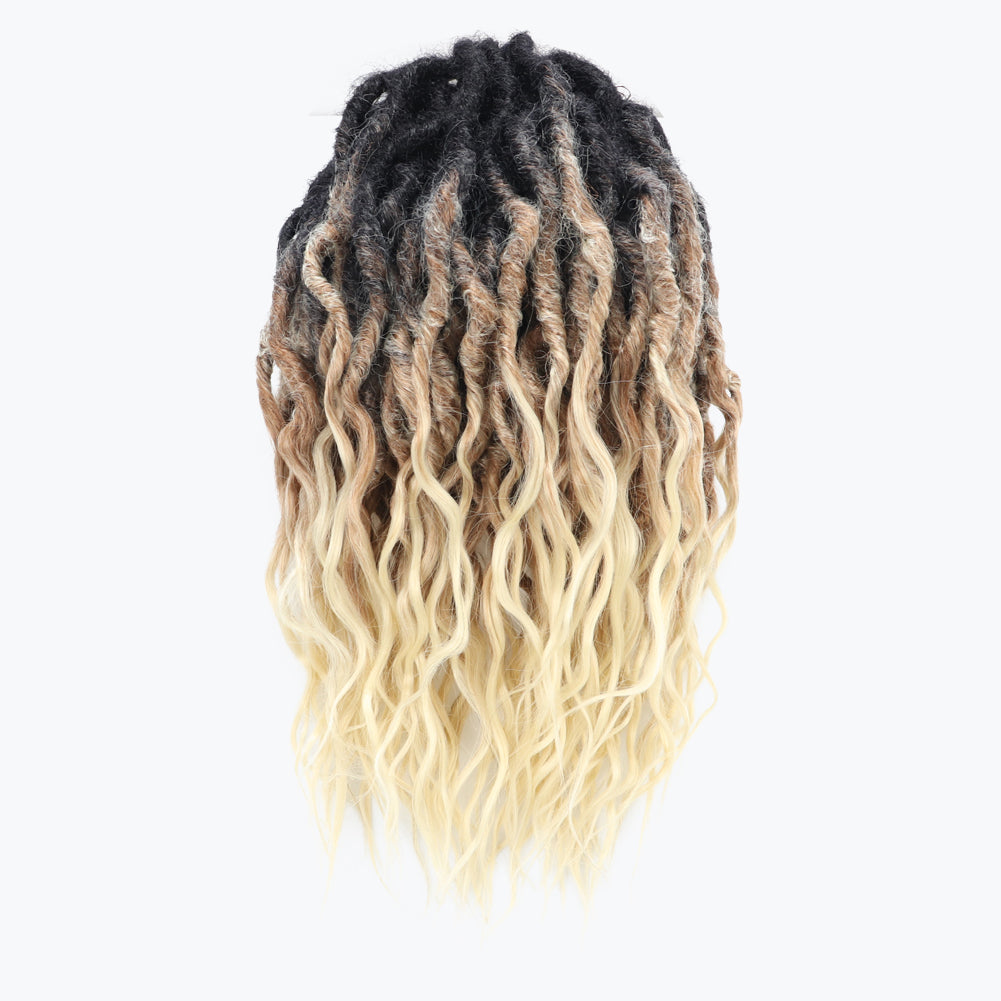 Toceana Wavy Locs Crochet Hair - (12 strands/pack) Pre-twisted Crochet Braids Pre-looped Goddess Faux Locs Synthetic Braiding Hair Extensions - Toyotress
