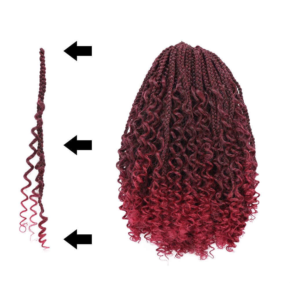 Goddess Box Braids Crochet Hair  - 14" - Toyotress
