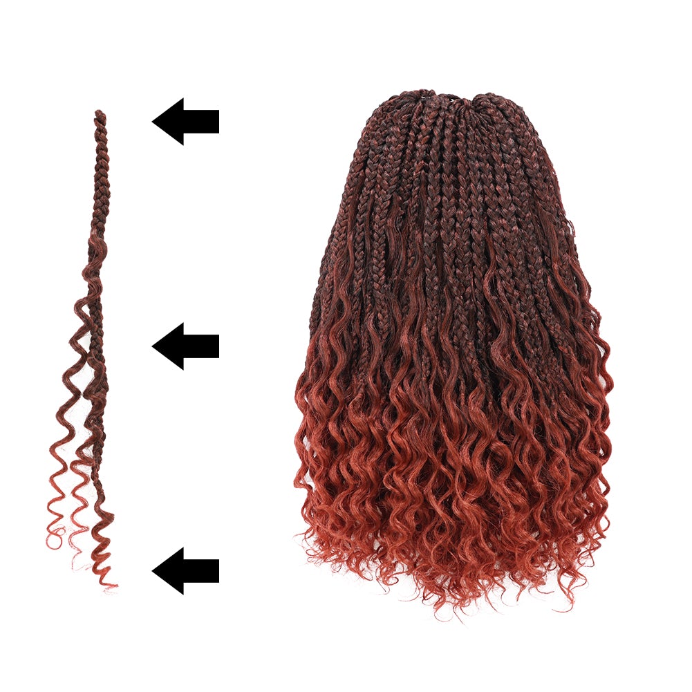 Goddess Box Braids Crochet Hair  - 14" - Toyotress