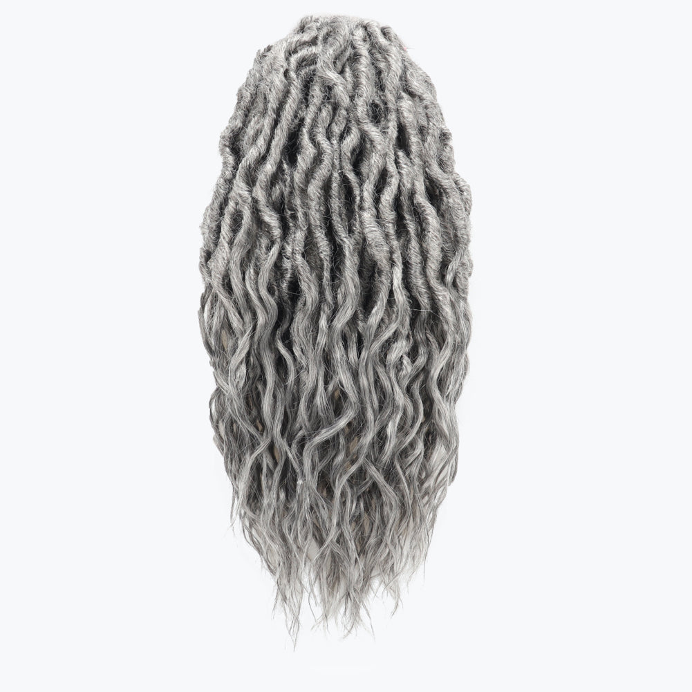 Toceana Wavy Locs Crochet Hair - (12 strands/pack) Pre-twisted Crochet Braids Pre-looped Goddess Faux Locs Synthetic Braiding Hair Extensions - Toyotress