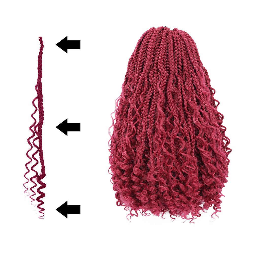 Goddess Box Braids Crochet Hair  - 14" - Toyotress