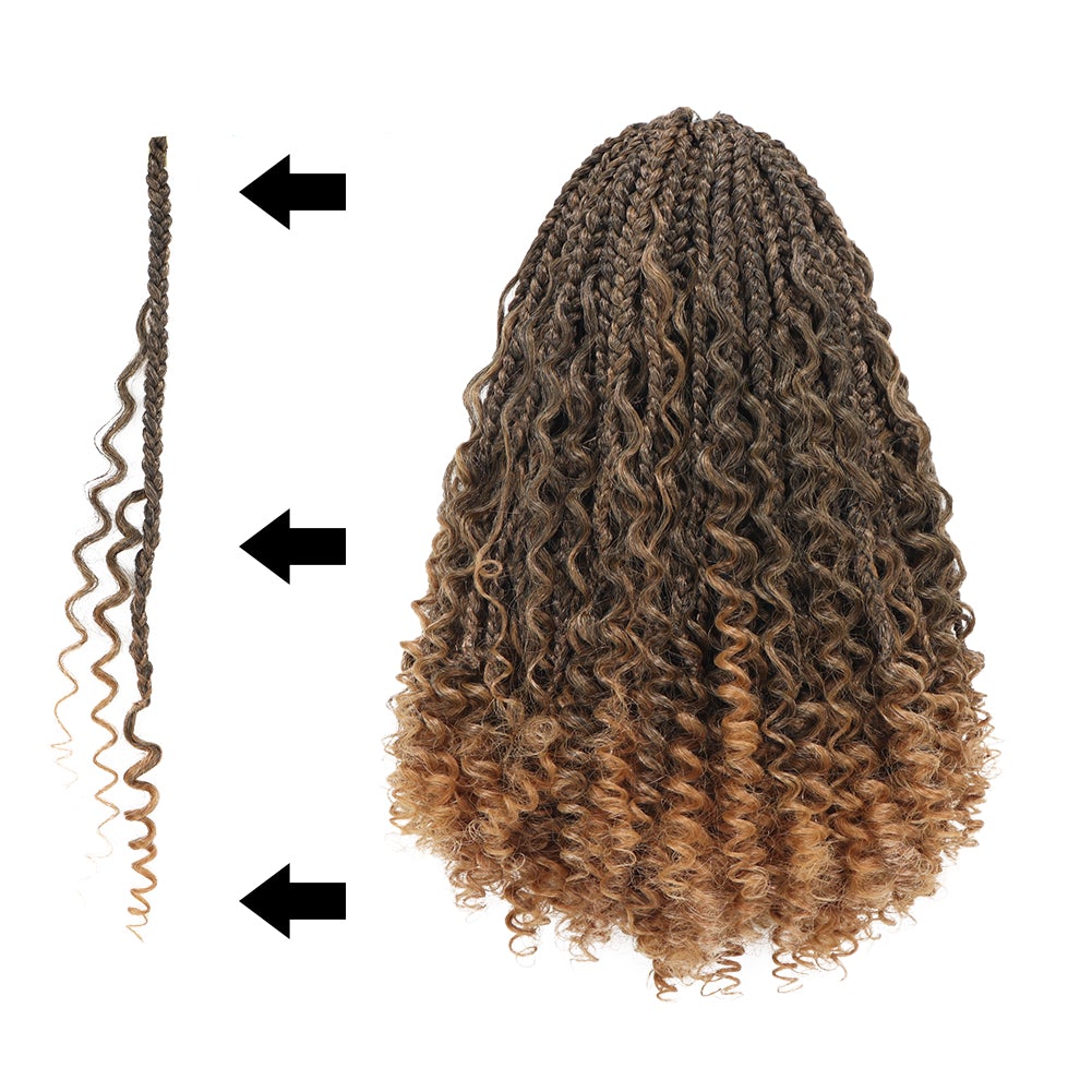 Goddess Box Braids Crochet Hair  - 14" - Toyotress