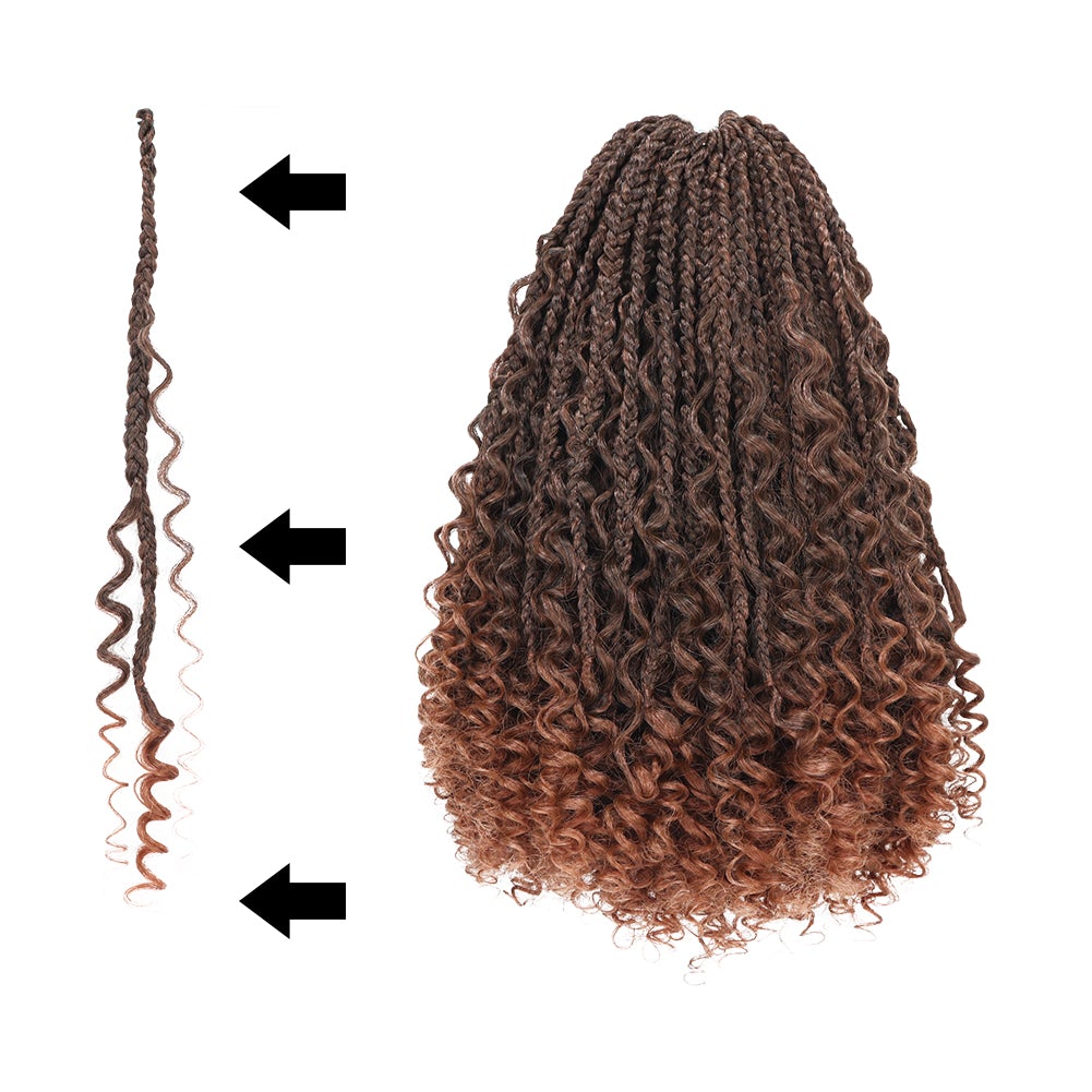 Goddess Box Braids Crochet Hair  - 14" - Toyotress