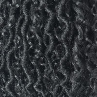 FAST SHIPPING 3-5 DAY GL | ToyoTress Curly Locs Crochet Hair - Natural Black Pre-twisted Faux Locs Crochet Braids, Short Pre-looped Synthetic Braiding Hair Extensions