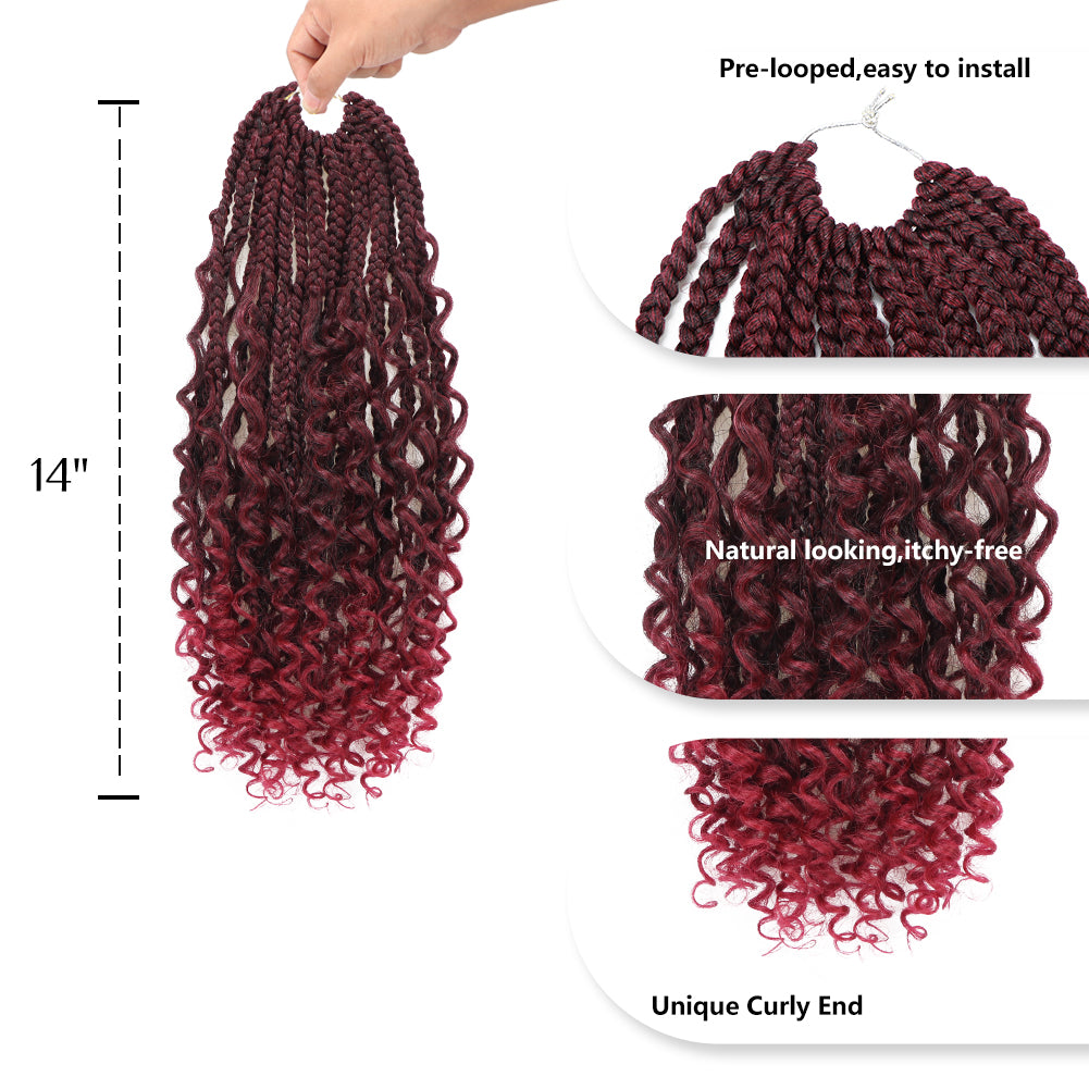 Goddess Box Braids Crochet Hair - Color T118 - Toyotress