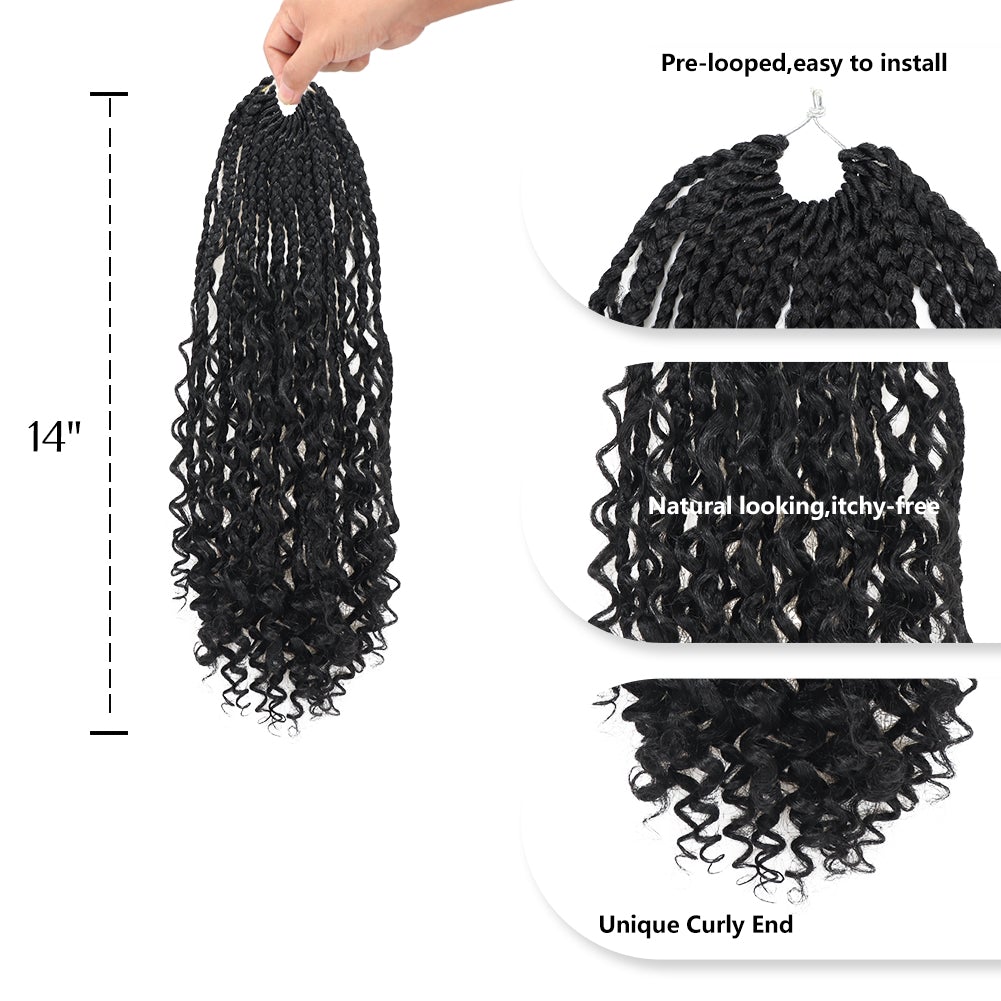 Goddess Box Braids Crochet Hair  - 14" - Toyotress