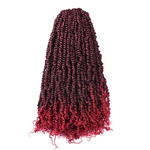 Tiana Passion Twist Hair - 24 inches (12 strands/pack) Pre-Twisted Pre-Looped Passion Twists Crochet Braids Made Of Bohemian Hair Synthetic Braiding Hair Extension - Toyotress