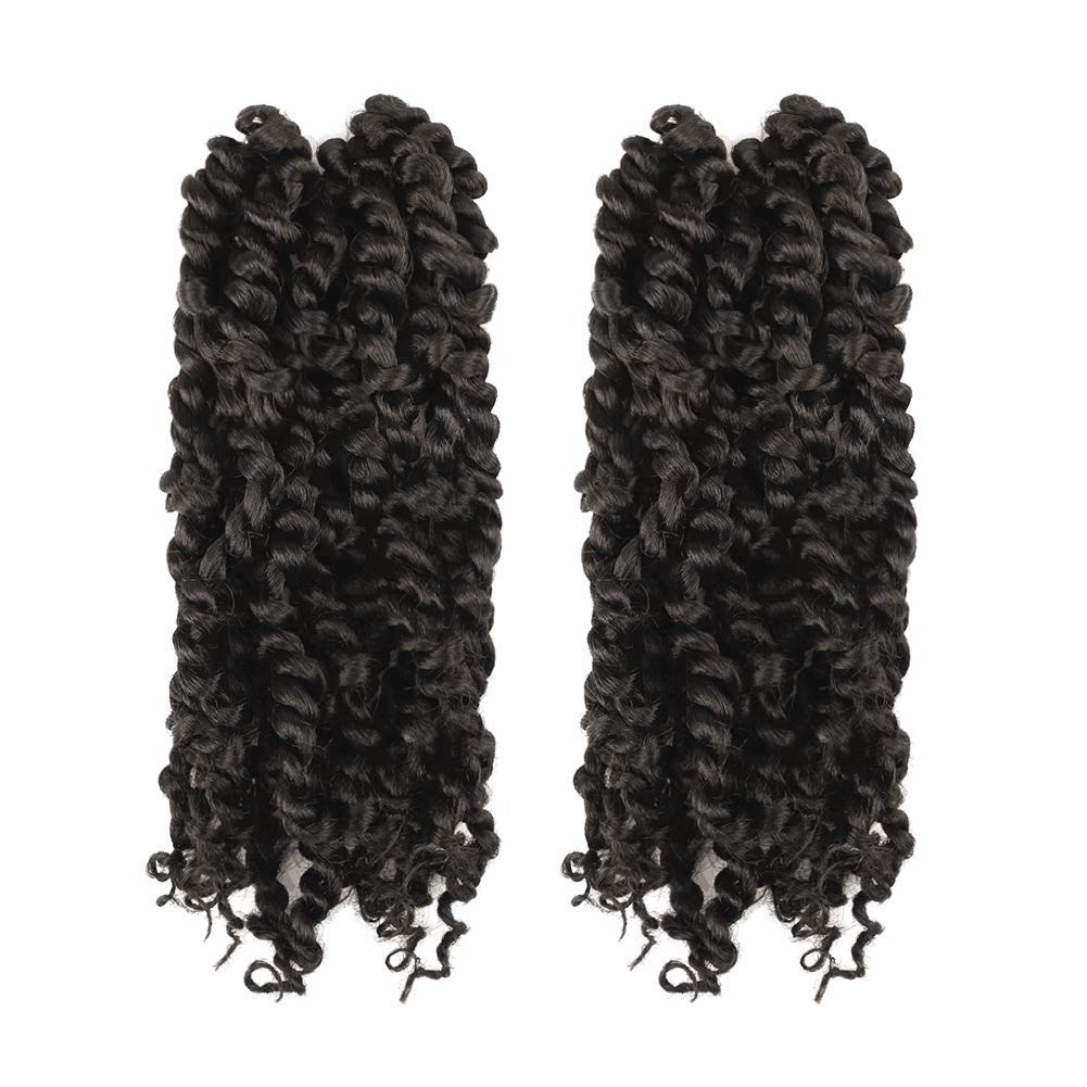 FAST SHIPPING 3-5 DAY NB | ToyoTress Tiana Passion Twist Hair - Pre-twisted Crochet Braids Natural Black, Pre-looped Synthetic Braiding Hair Extensions