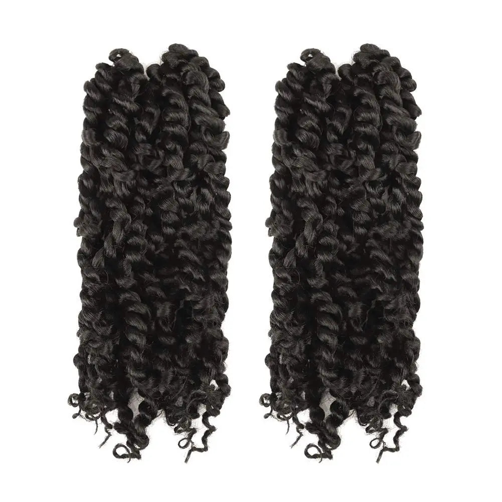 ( US ONLY) FAST SHIPPING NB | Toyotress® Tiana Passion Twist Hair - Pre-twisted Crochet Braids Natural Black, Pre-looped Synthetic Braiding Hair Extensions Toyotress