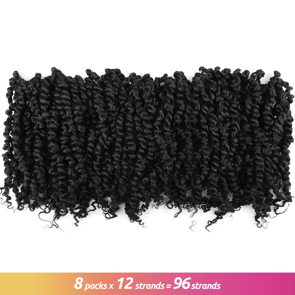 FAST SHIPPING 3-5 DAY NB | ToyoTress Tiana Passion Twist Hair - Pre-twisted Crochet Braids Natural Black, Pre-looped Synthetic Braiding Hair Extensions