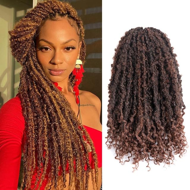 FAST SHIPPING 3-5 DAY BLC | Toyotress Butterfly Locs Crochet Hair With Curly Ends 8 Packs Soft Locs Pre-Looped Butterfly Locs Butterfly Faux Locs Synthetic Hair Extensions