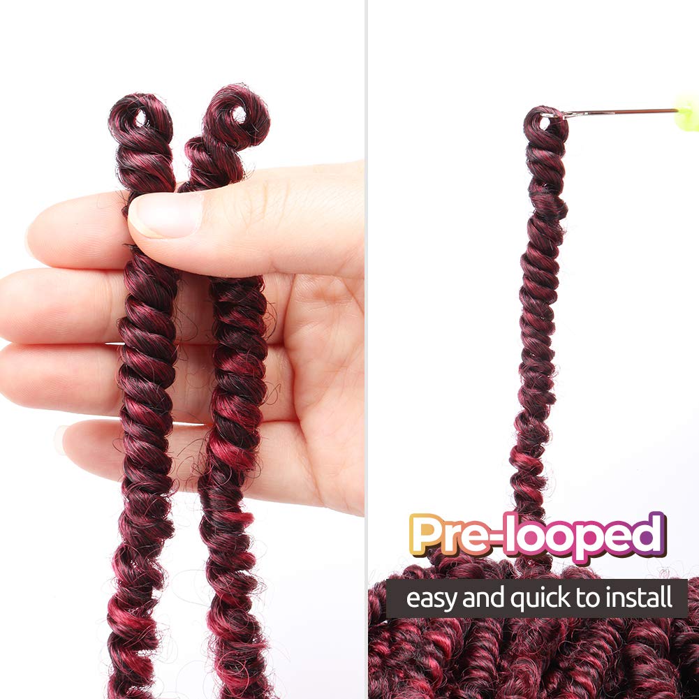 FAST SHIPPING 3-5 DAY Bob Spring | TOYOTRESS Bob Spring Twist (160 strands), Short Fluffy Twist, Pre-Twisted Pre-Looped Crochet Install Hair Super Cute & Versatile Crochet Braids