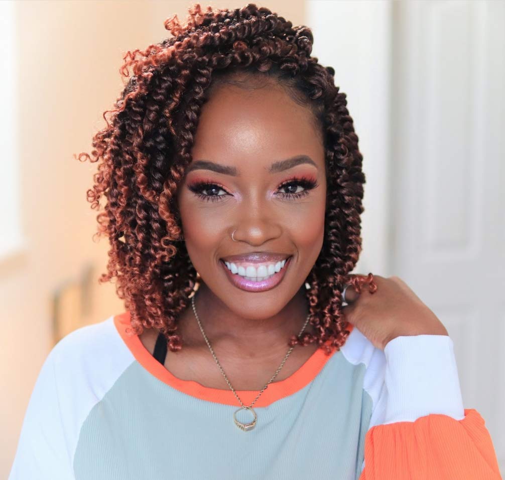 FAST SHIPPING 3-5 DAY NB | ToyoTress Tiana Passion Twist Hair - Pre-twisted Crochet Braids Natural Black, Pre-looped Synthetic Braiding Hair Extensions