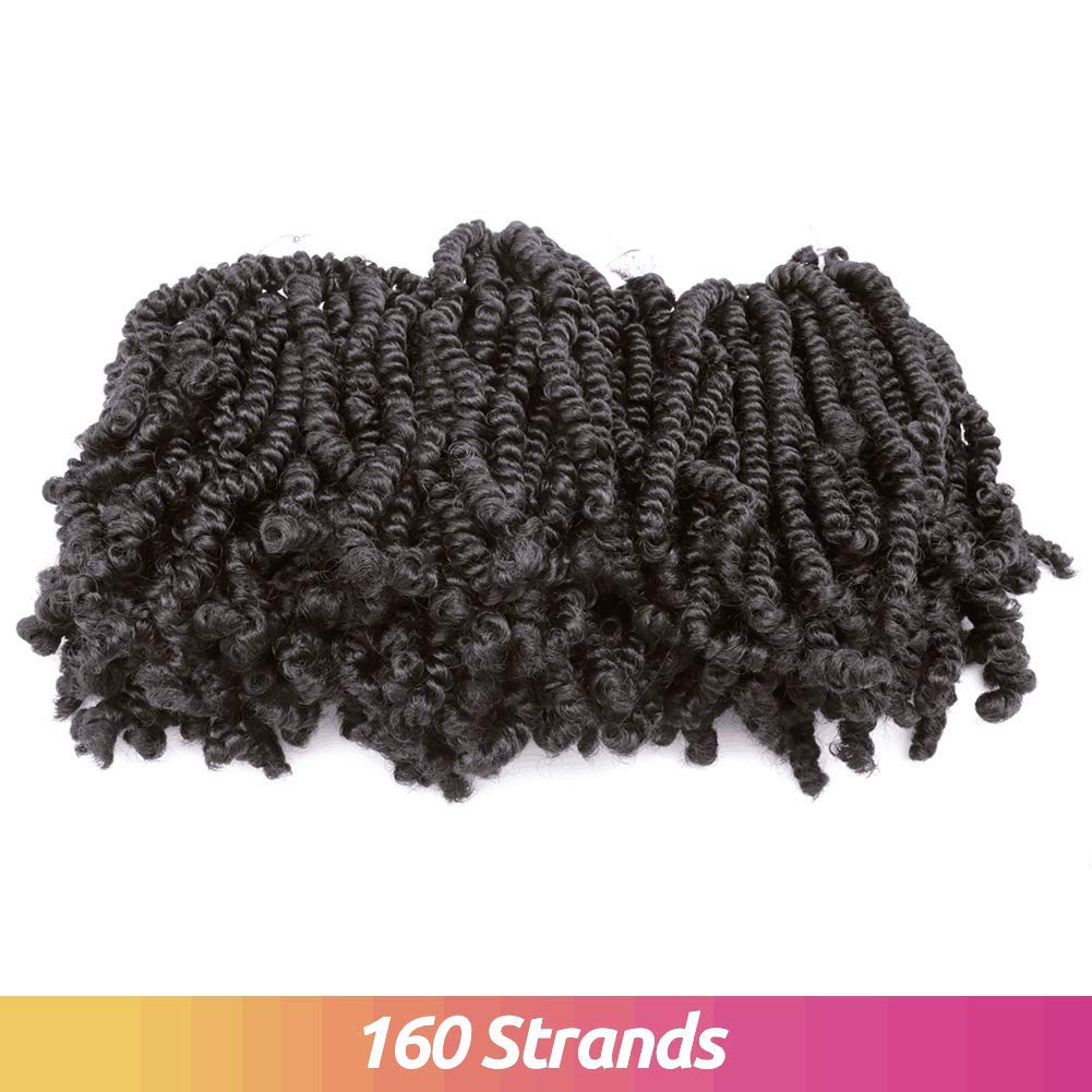 FAST SHIPPING 3-5 DAY Bob Spring | TOYOTRESS Bob Spring Twist (160 strands), Short Fluffy Twist, Pre-Twisted Pre-Looped Crochet Install Hair Super Cute & Versatile Crochet Braids