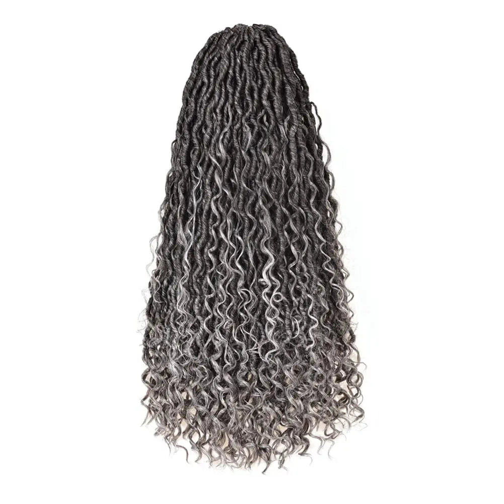 ( US ONLY) FAST SHIPPING GL | Toyotress® Curly Locs Crochet Hair - Natural Black Pre-twisted Faux Locs Crochet Braids, Short Pre-looped Synthetic Braiding Hair Extensions Toyotress