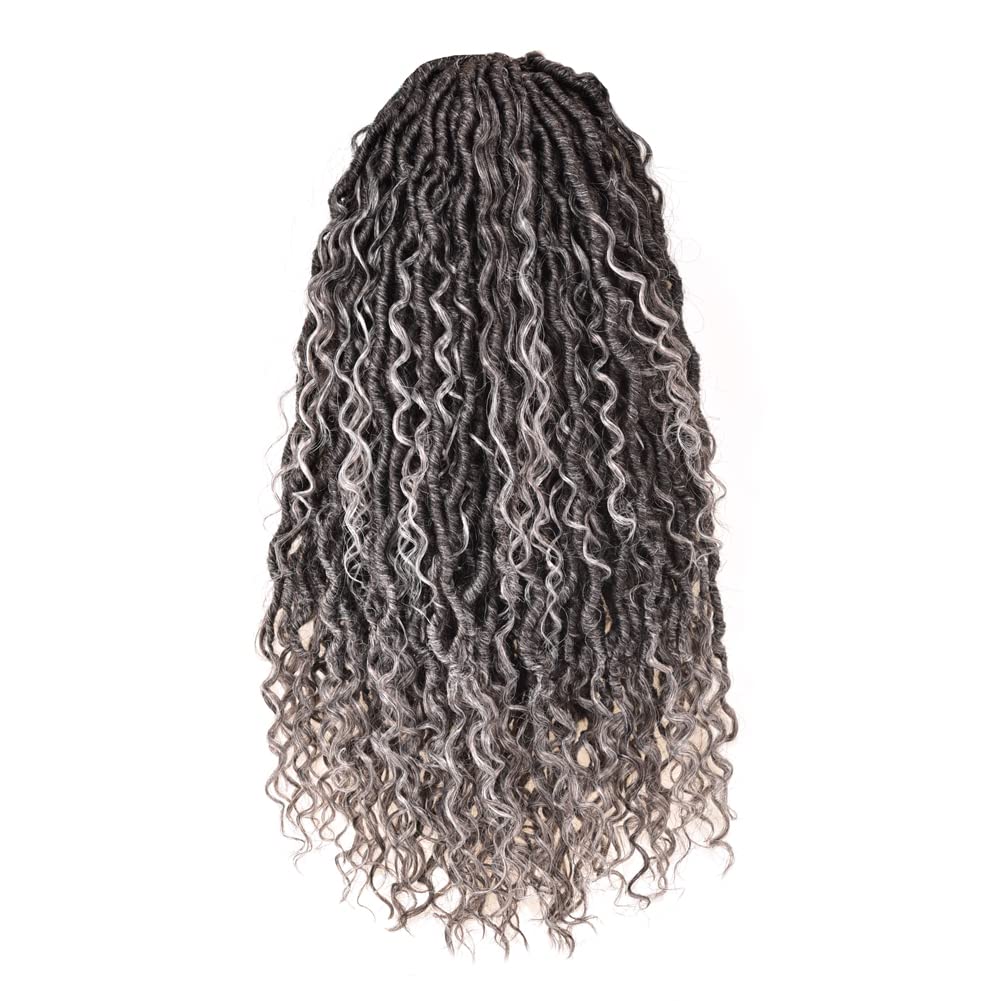 FAST SHIPPING 3-5 DAY GL | ToyoTress Curly Locs Crochet Hair - Natural Black Pre-twisted Faux Locs Crochet Braids, Short Pre-looped Synthetic Braiding Hair Extensions