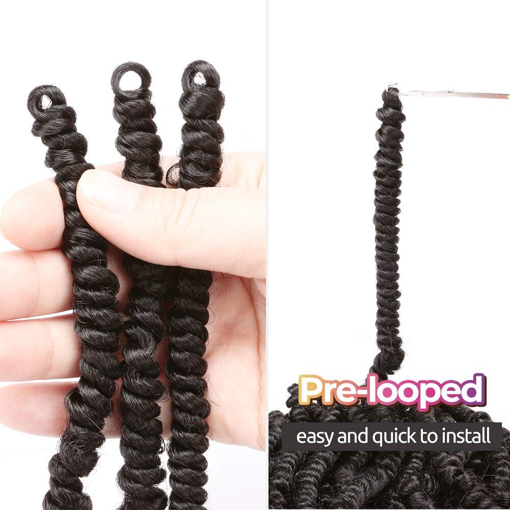 FAST SHIPPING 3-5 DAY Bob Spring | TOYOTRESS Bob Spring Twist (160 strands), Short Fluffy Twist, Pre-Twisted Pre-Looped Crochet Install Hair Super Cute & Versatile Crochet Braids