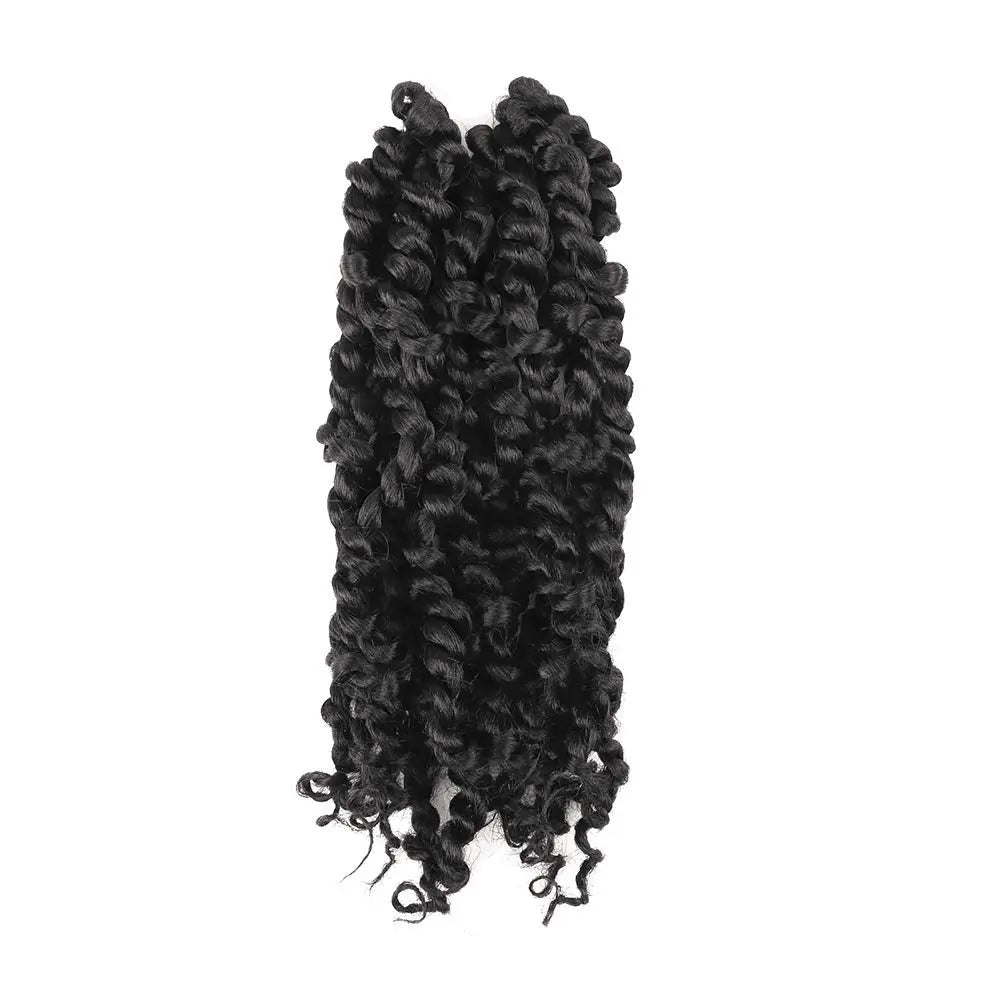 ( US ONLY) FAST SHIPPING NB | Toyotress® Tiana Passion Twist Hair - Pre-twisted Crochet Braids Natural Black, Pre-looped Synthetic Braiding Hair Extensions Toyotress