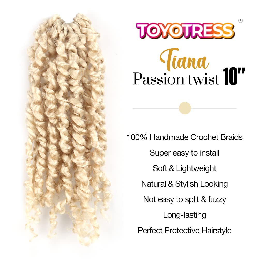 FAST SHIPPING 3-5 DAY NB | ToyoTress Tiana Passion Twist Hair - Pre-twisted Crochet Braids Natural Black, Pre-looped Synthetic Braiding Hair Extensions