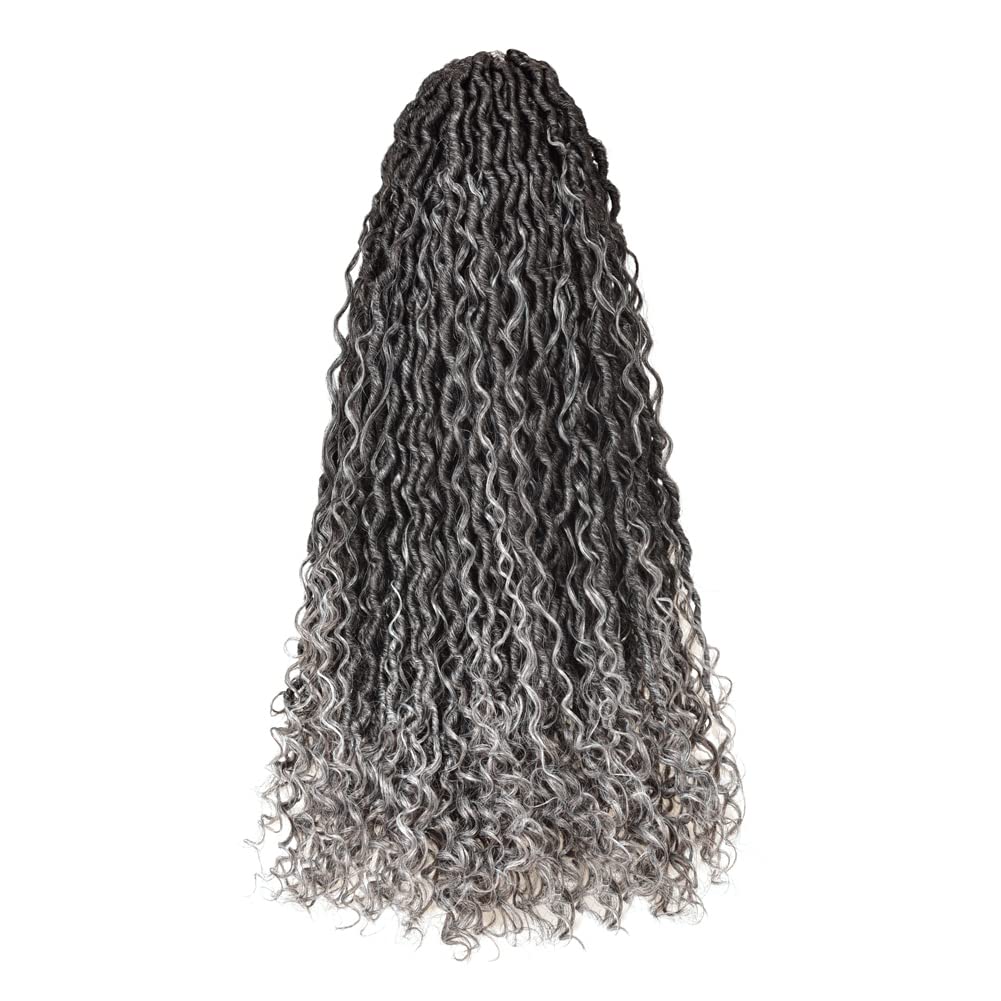 FAST SHIPPING 3-5 DAY GL | ToyoTress Curly Locs Crochet Hair - Natural Black Pre-twisted Faux Locs Crochet Braids, Short Pre-looped Synthetic Braiding Hair Extensions