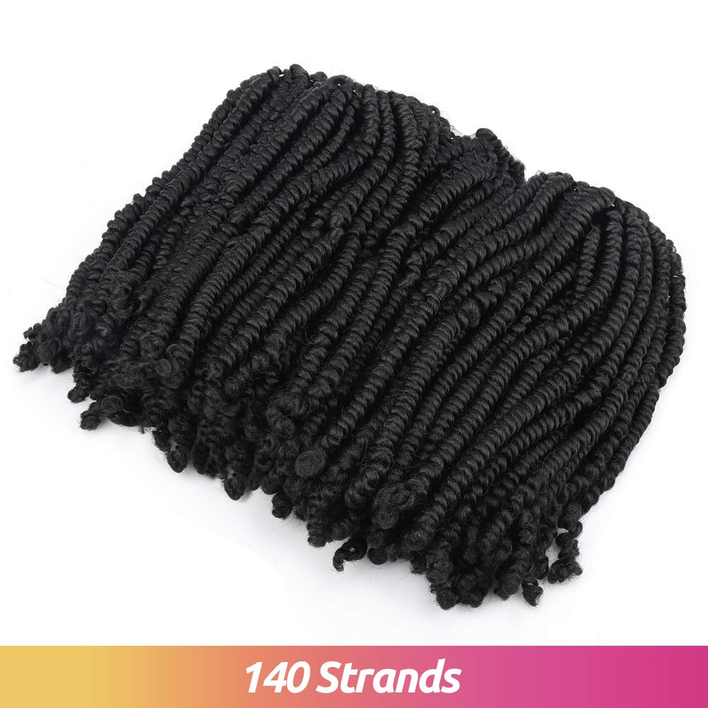 FAST SHIPPING 3-5 DAY Bob Spring | TOYOTRESS Bob Spring Twist (160 strands), Short Fluffy Twist, Pre-Twisted Pre-Looped Crochet Install Hair Super Cute & Versatile Crochet Braids