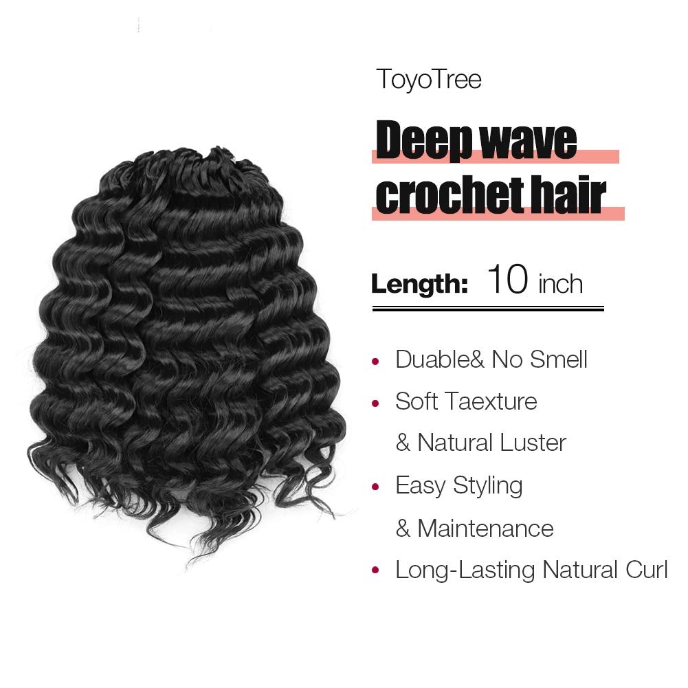 Deep Wave Synthetic Crochet Braiding Hair Extensions - Toyotress