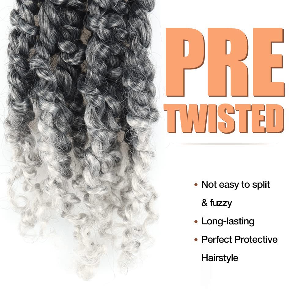 FAST SHIPPING 3-5 DAY NB | ToyoTress Tiana Passion Twist Hair - Pre-twisted Crochet Braids Natural Black, Pre-looped Synthetic Braiding Hair Extensions