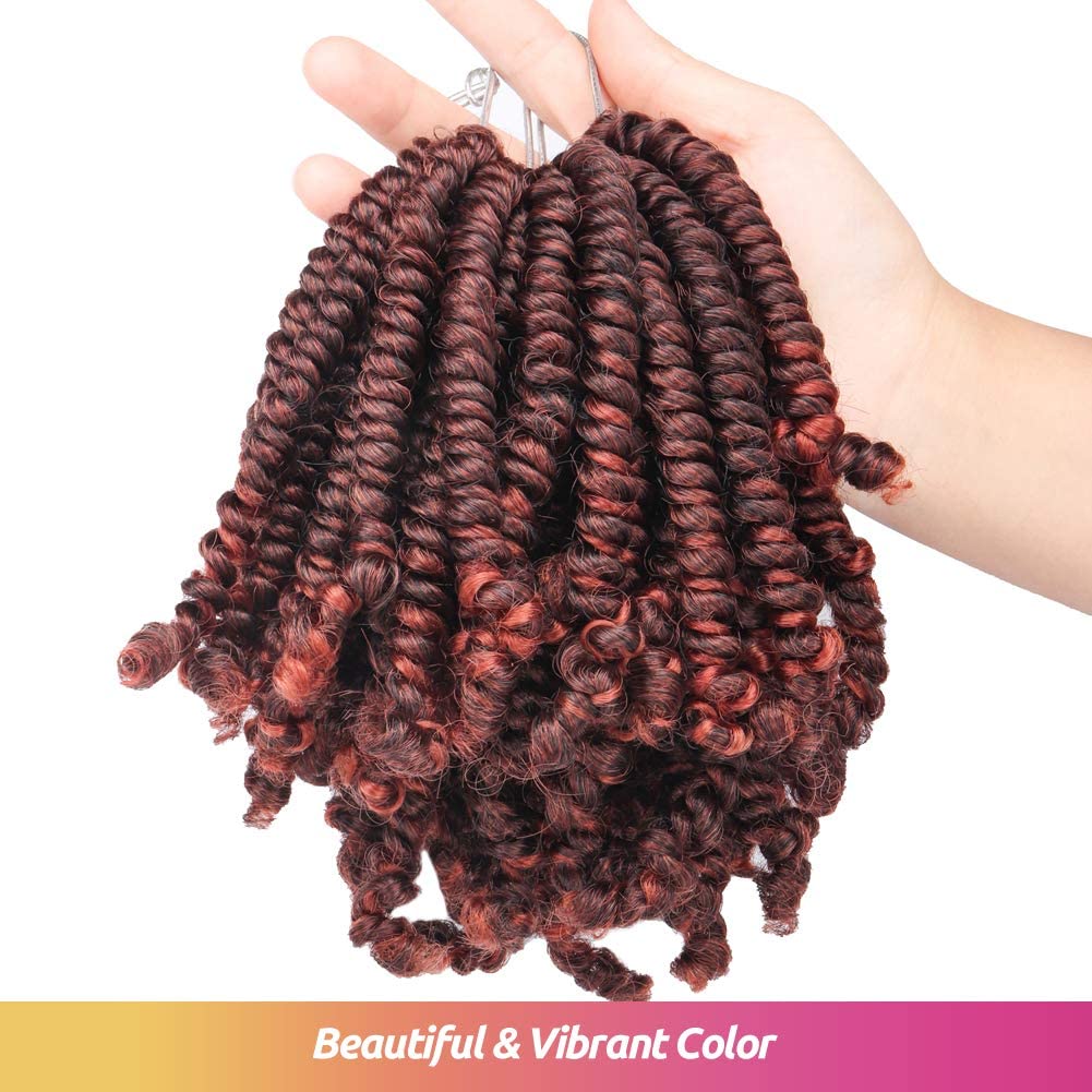 FAST SHIPPING 3-5 DAY Bob Spring | TOYOTRESS Bob Spring Twist (160 strands), Short Fluffy Twist, Pre-Twisted Pre-Looped Crochet Install Hair Super Cute & Versatile Crochet Braids