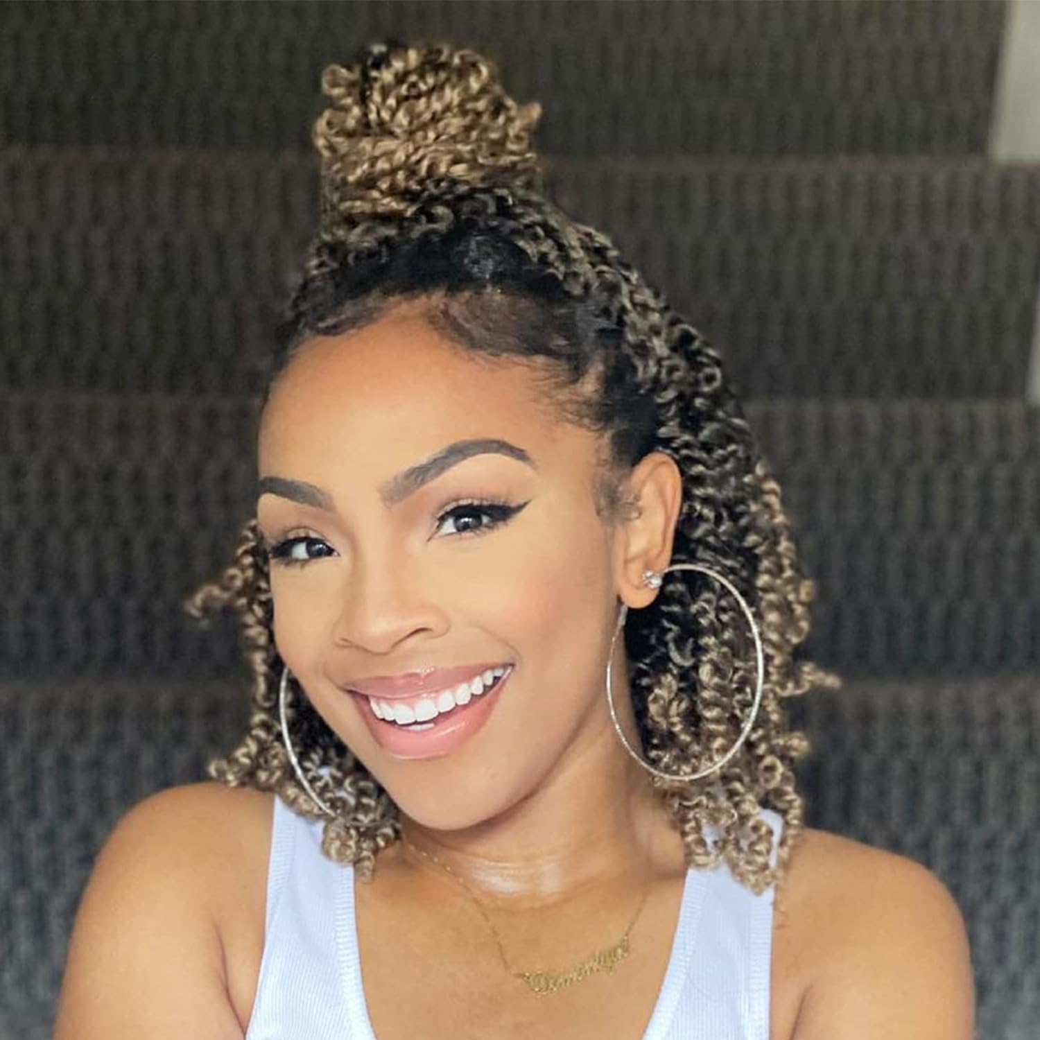 FAST SHIPPING 3-5 DAY NB | ToyoTress Tiana Passion Twist Hair - Pre-twisted Crochet Braids Natural Black, Pre-looped Synthetic Braiding Hair Extensions