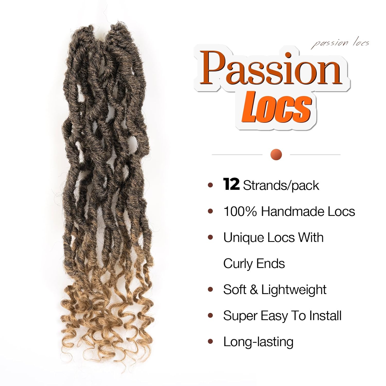 FAST SHIPPING 3-5 DAY PL | Toyotress Passion Faux Locs Crochet Hair - 8 Packs Natural Black Faux Locs Crochet Hair Curly Ends, Short Bob Curly Locs Braids Pre-Looped Synthetic Braiding Hair Extensions
