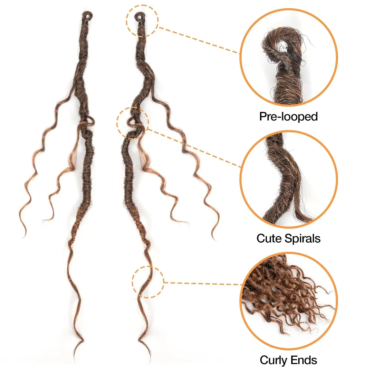 ( US ONLY) FAST SHIPPING GL | Toyotress® Curly Locs Crochet Hair - Natural Black Pre-twisted Faux Locs Crochet Braids, Short Pre-looped Synthetic Braiding Hair Extensions Toyotress