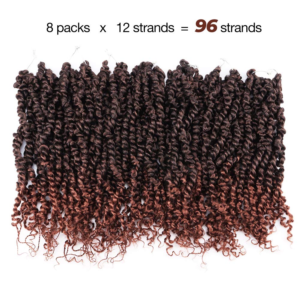 FAST SHIPPING 3-5 DAY NB | ToyoTress Tiana Passion Twist Hair - Pre-twisted Crochet Braids Natural Black, Pre-looped Synthetic Braiding Hair Extensions