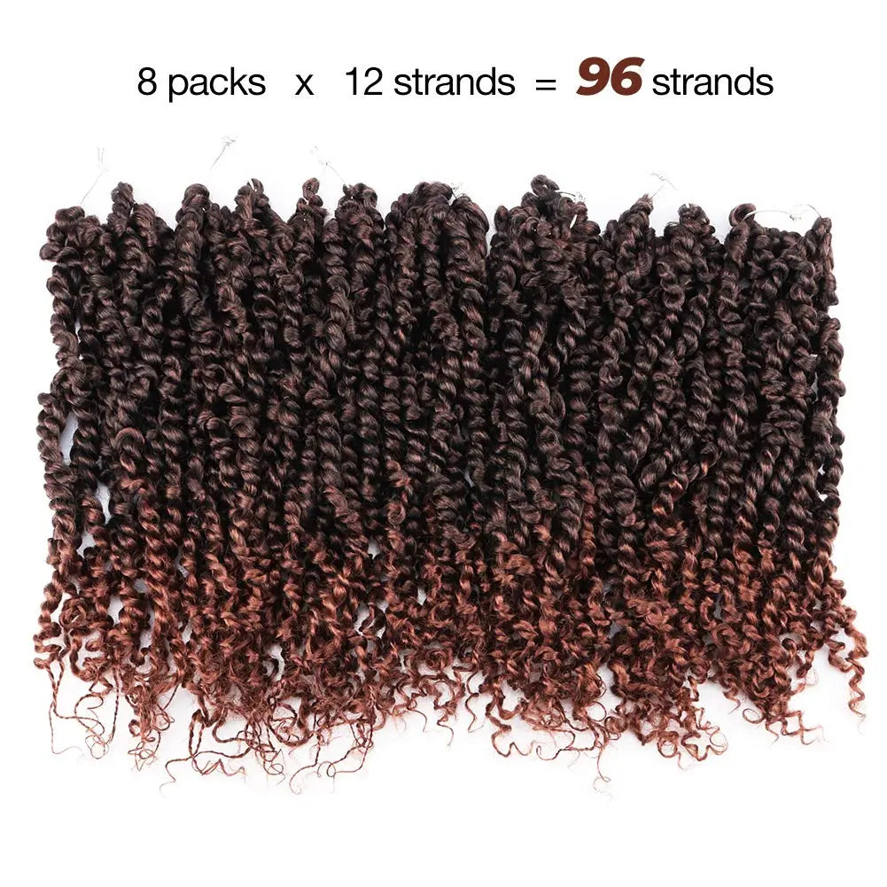 ( US ONLY) FAST SHIPPING NB | Toyotress® Tiana Passion Twist Hair - Pre-twisted Crochet Braids Natural Black, Pre-looped Synthetic Braiding Hair Extensions Toyotress