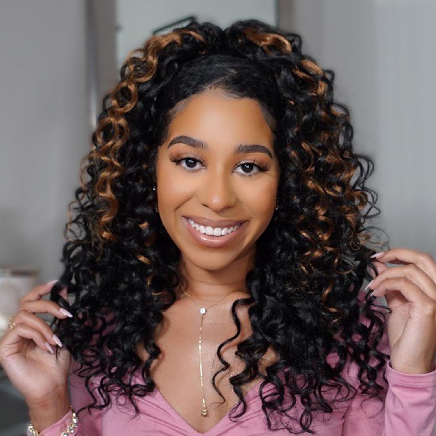 ( US ONLY) FAST SHIPPING BC | Toyotress Beach Curl Crochet Hair - 8 Packs Crochet Hair, Short Curly Beach Wave Wavy Braids For Black Women Synthetic Braiding Hair Extensions