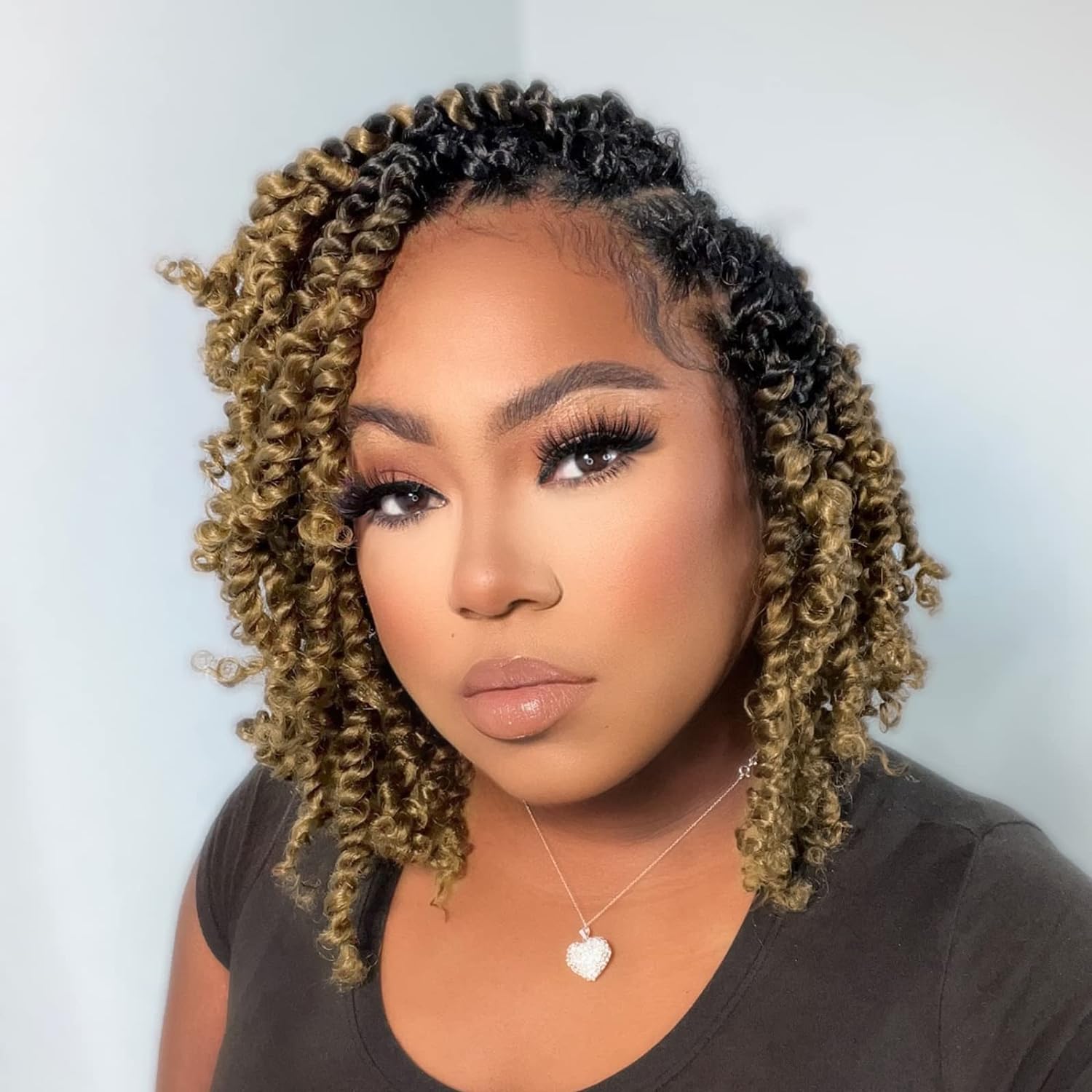 FAST SHIPPING 3-5 DAY NB | ToyoTress Tiana Passion Twist Hair - Pre-twisted Crochet Braids Natural Black, Pre-looped Synthetic Braiding Hair Extensions