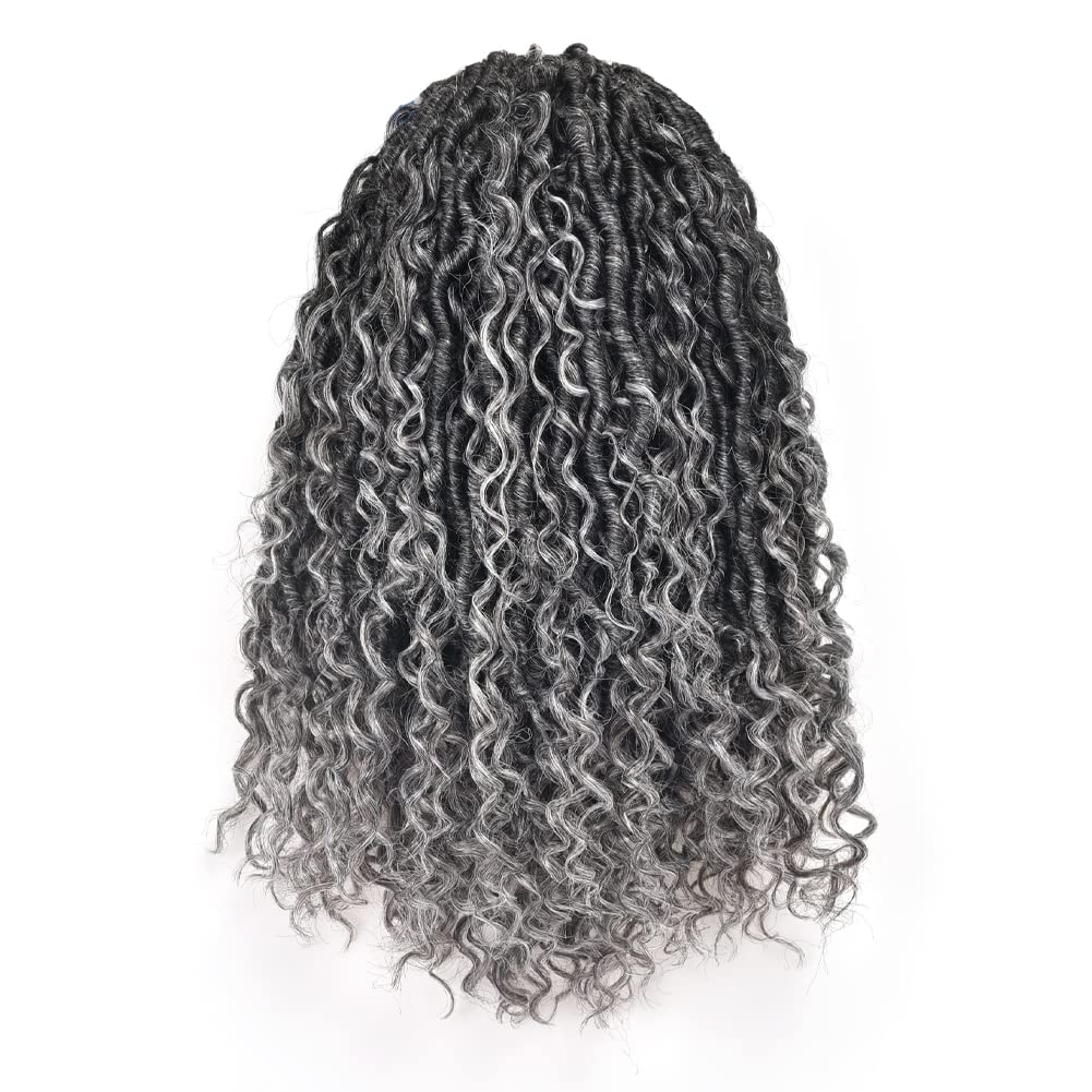 FAST SHIPPING 3-5 DAY GL | ToyoTress Curly Locs Crochet Hair - Natural Black Pre-twisted Faux Locs Crochet Braids, Short Pre-looped Synthetic Braiding Hair Extensions