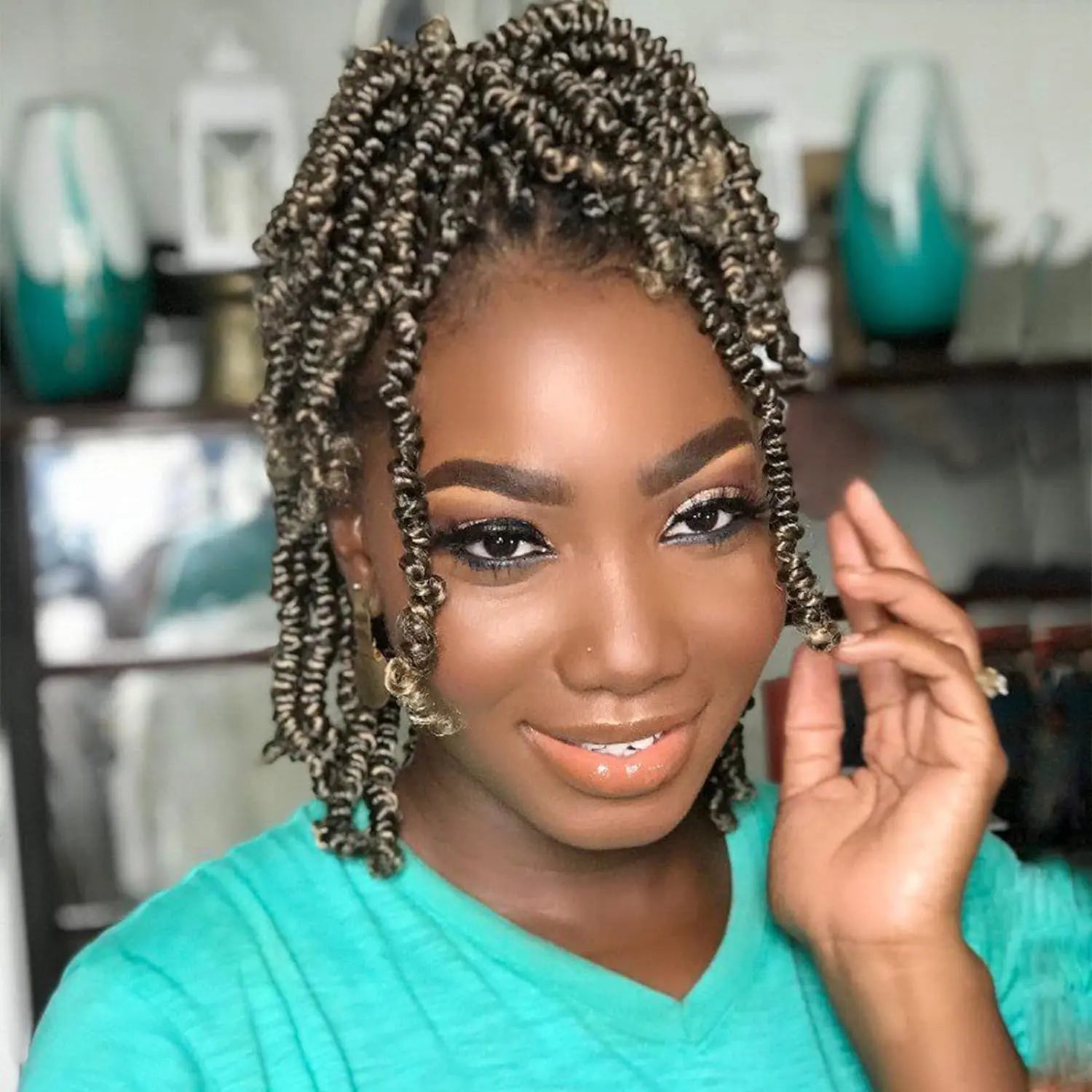 ( US ONLY) FAST SHIPPING Bob Spring | Toyotress® Bob Spring Twist, Short Fluffy Twist, Pre-Twisted Pre-Looped Crochet Install Hair Super Cute & Versatile Crochet Braids Toyotress