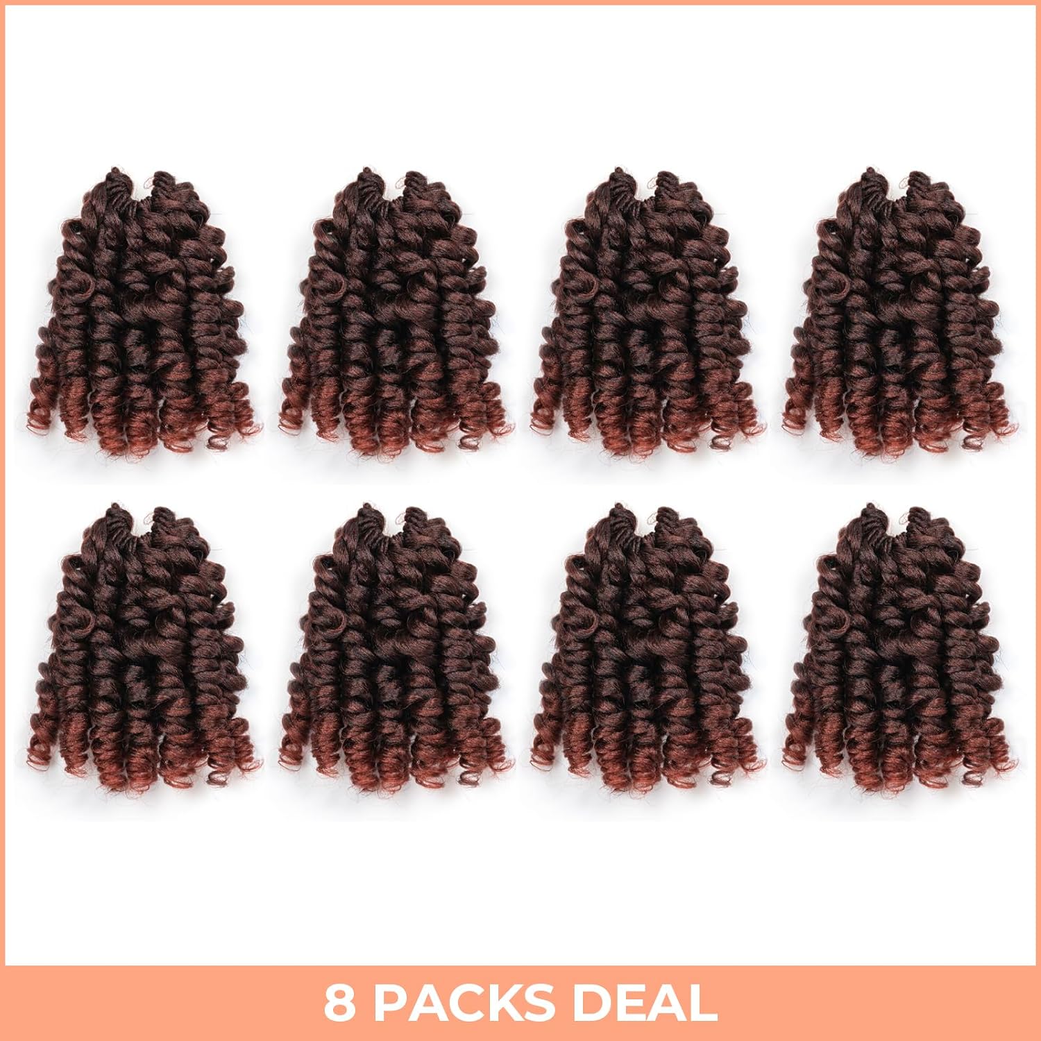 ( US ONLY) FAST SHIPPING WC | Toyotress Wand Curl Crochet Hair - 6 Packs Jet Black Jamaican Bounce Crochet Hair, Short Bob Curly Crochet Braids Bouncy Curls Synthetic Braiding Hair Extensions
