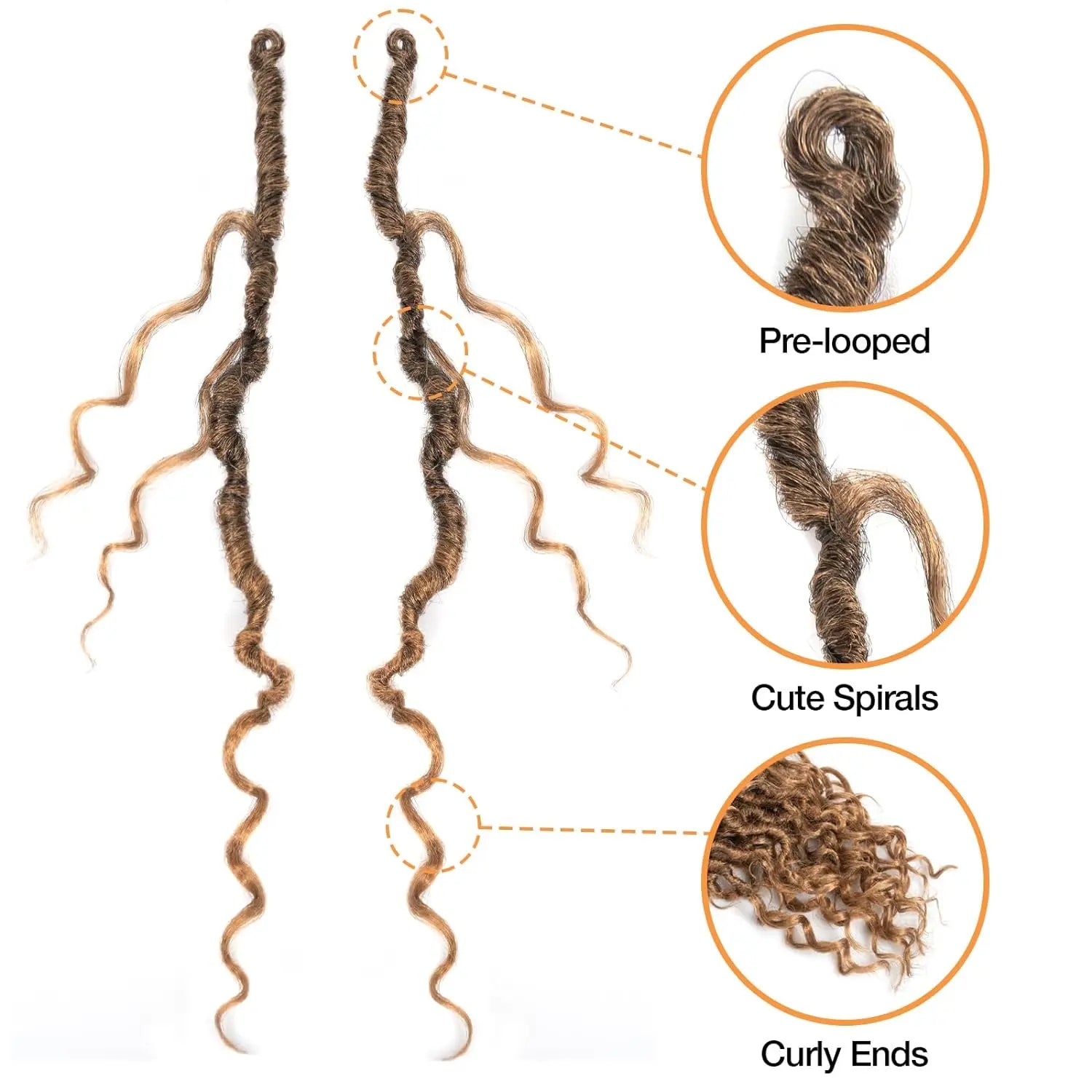 ( US ONLY) FAST SHIPPING GL | Toyotress® Curly Locs Crochet Hair - Natural Black Pre-twisted Faux Locs Crochet Braids, Short Pre-looped Synthetic Braiding Hair Extensions Toyotress