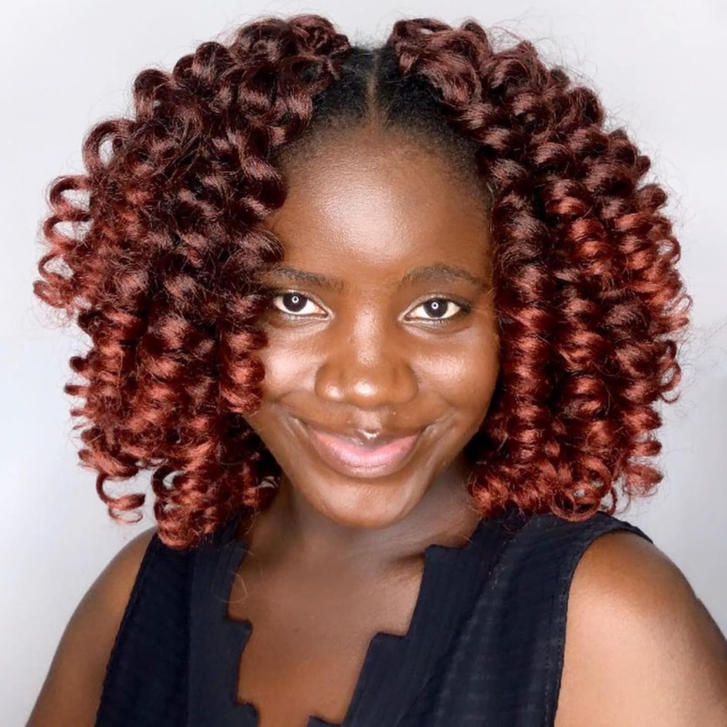 ( US ONLY) FAST SHIPPING WC | Toyotress Wand Curl Crochet Hair - 6 Packs Jet Black Jamaican Bounce Crochet Hair, Short Bob Curly Crochet Braids Bouncy Curls Synthetic Braiding Hair Extensions