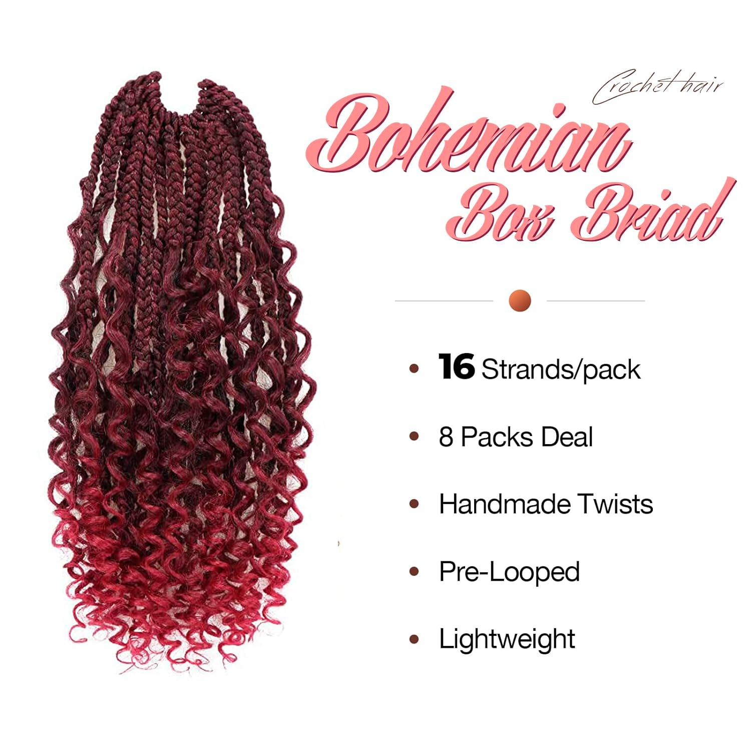 FAST SHIPPING 3-5 DAY Bob Spring | TOYOTRESS Bob Spring Twist (160 strands), Short Fluffy Twist, Pre-Twisted Pre-Looped Crochet Install Hair Super Cute & Versatile Crochet Braids