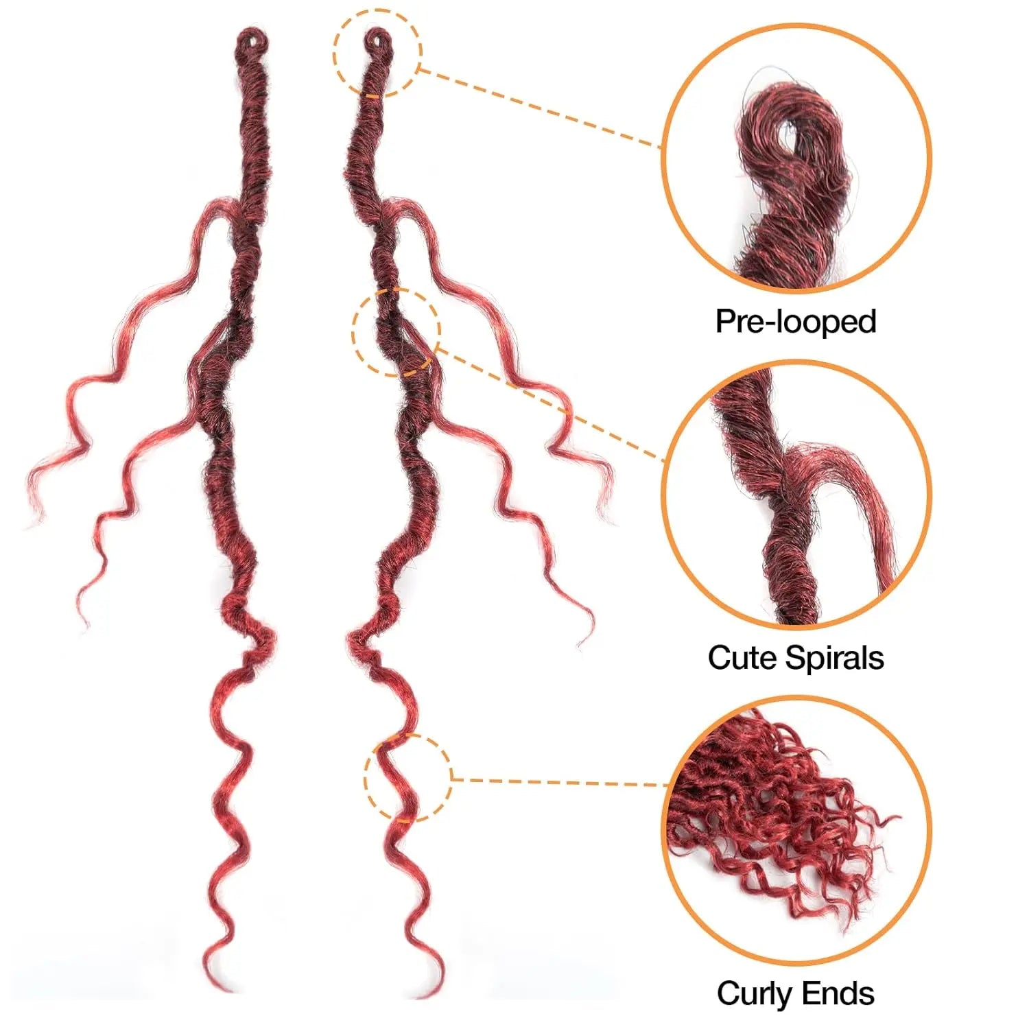 ( US ONLY) FAST SHIPPING GL | Toyotress® Curly Locs Crochet Hair - Natural Black Pre-twisted Faux Locs Crochet Braids, Short Pre-looped Synthetic Braiding Hair Extensions Toyotress